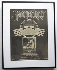 Hawkwind Hall of Mountain original 1974 ad poster framed 42x52 cm FREE SHIPPING