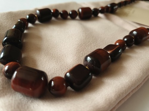 LOLA ROSE NYX LONG NECKLACE RED TIGERS 