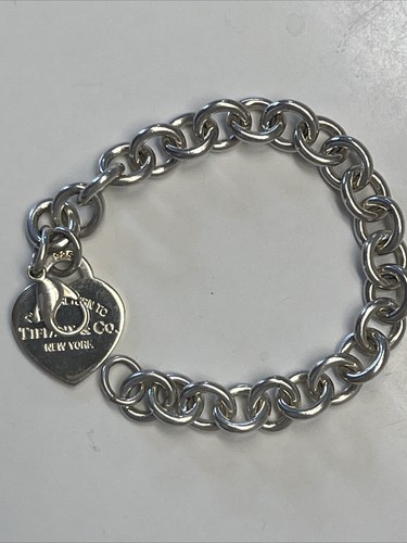 Tiffany & Co Please Return to Tiffany Heart Tag Bracelet 7 1/4 Inch - Picture 4 of 6