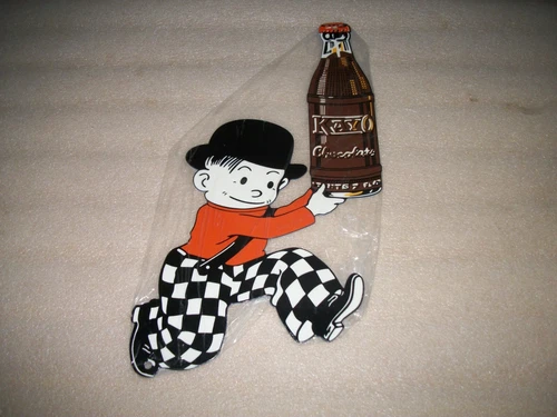 VINTAGE LOOK KAYO BOY CHOCOLATE SODA 14" 14 gauge METAL SODA POP GAS & OIL SIGN