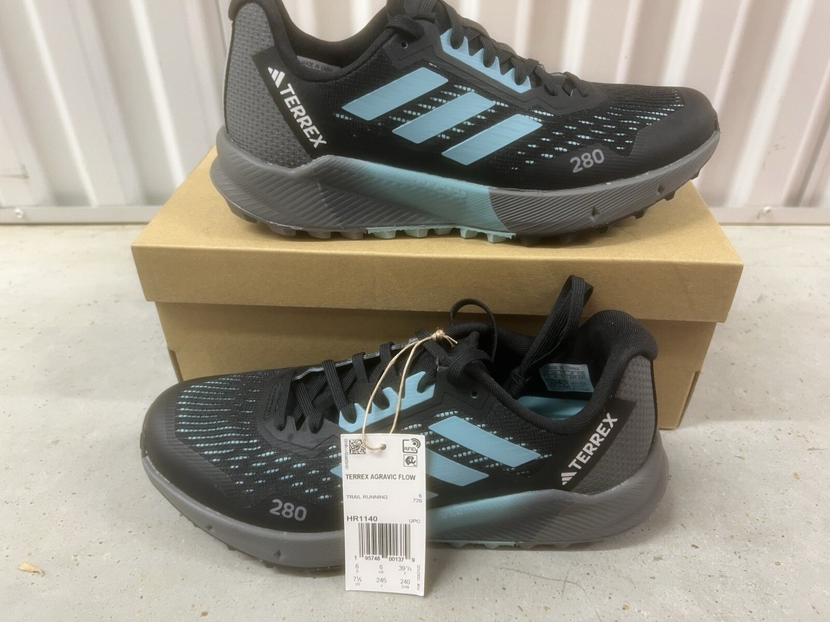 Adidas Womens Sz Terrex Agravic Flow GTX Black/Grey/Mint Trail