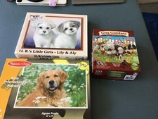 DOGS Puzzles Lot of 3 Jigsaw 300/500/550 Pieces, Certified 100 Complete