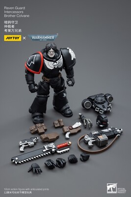 JOYTOY Warhammer 40k Raven Guard Intercessors Brother Colvane 1/18