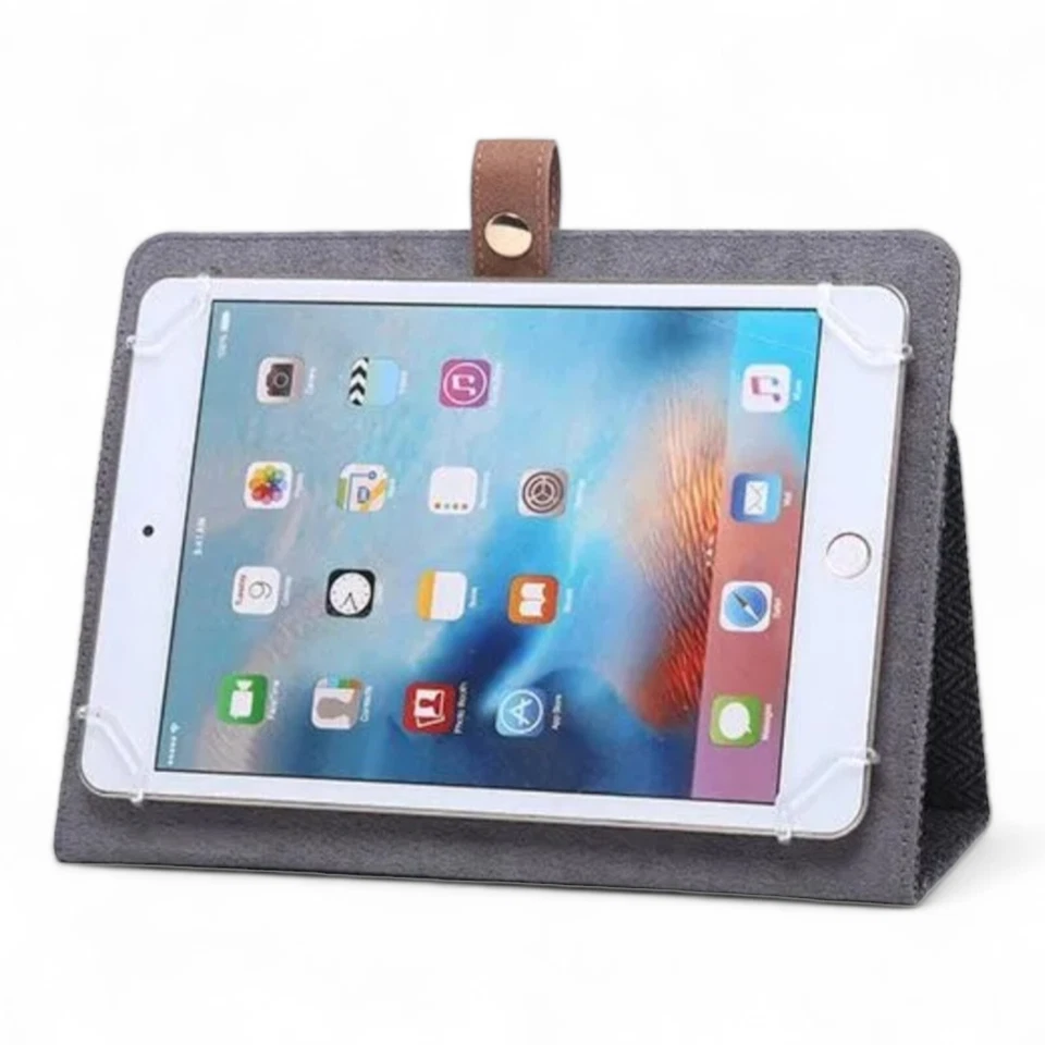 Universal Shockproof Tablet Bumper Case Cover Folio Stand for 7" 8" inch Black - Image 3 of 4