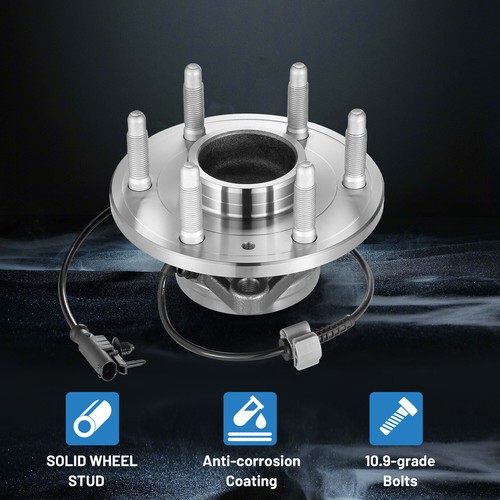 Par de bujes de rueda delantera y cojinete para Chevy Silverado GMC Sierra 1500 2007-2014 2x2 - Imagen 6 de 8