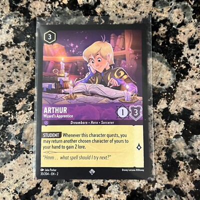 Arthur Wizard's Apprentice 35/204 Rise Of The Floodborn Disney Lorcana Non-Foil