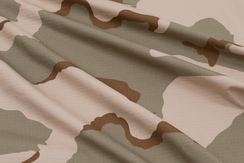 Cotton Twill Camouflage Ripstop Tan/Light Brown/Taupe Fabric by the Yard