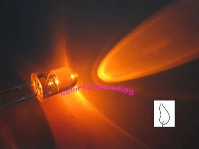 100pcs, 5mm Orange Candle Light Flicker Ultra Bright Flickering LED Leds Lamp