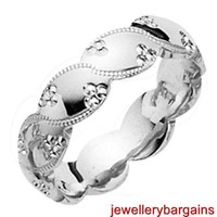 9ct White Gold Ladies 6mm D Shape Diamond Cut Light Court Wedding Ring Sizes K-q 9ct White Gold Ladies 6mm D Shape Diamond Cut Light Court Wedding Ring Sizes K-q
