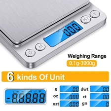 Digital Scale 3KG x 0.1g Jewelry Gold Silver Coin Gram Pocket Size Herb Grain
