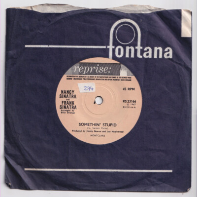 (AA210) Nancy Sinatra & Frank Sinatra, Somethin' Stupid - 1967 - 7'' vinyl