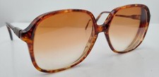 Vintage Luxottica Mindy Tortoise Oval Horn-Rimmed Sunglasses Italy FRAMES ONLY