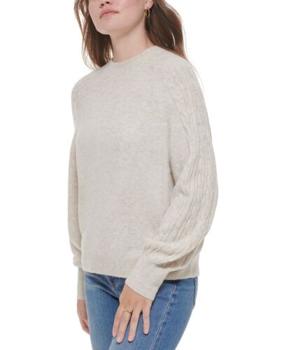 Calvin Klein Jeans Women's Cable Knit Crewneck Sweater B4HP - Picture 3 of 12