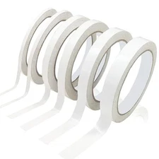 6 Rolls Double Sided Thin Tape for Crafts Arts Scrapbooking Paper Backing