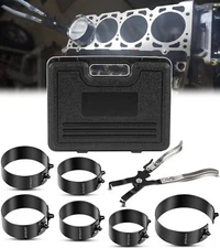 940387 Piston Ring Compressor Tool Set w/Piston 2-7/8" to 4-3/8" For Car Engine