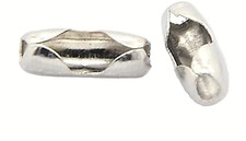 2 Metal Roller Blind Chain Connectors - Silver Beaded Chain Joiner Cord Clip