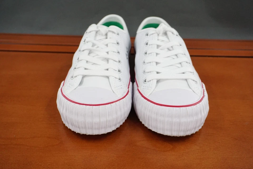 PF Flyers Center Lo Women's 8.5 White Leather Lace Up Casual Sneakers Shoes - Image 2 of 4