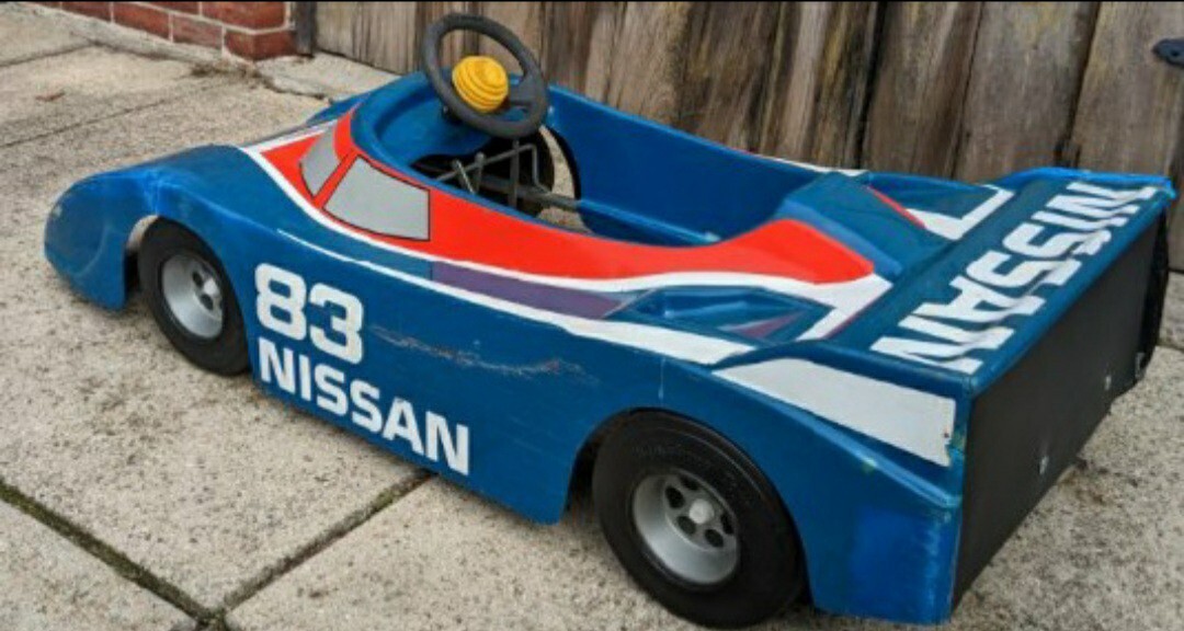 RARE 1990 PEDAL CAR REPLICA NISSAN GTP-90 ZX-TURBO RACE CAR