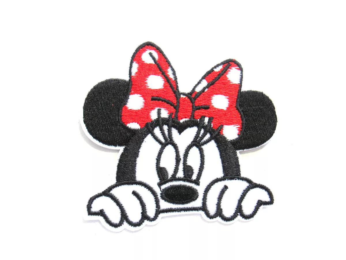 1 PC - 2 ⁵³/₆₄” Disney Minnie Mouse Iron On Embroidered Patches Appliqués