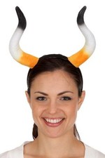 ADULT BIG LARGE STEER GOAT SATYR RAM BULL ANIMAL VIKING COSTUME HORNS HEADBAND