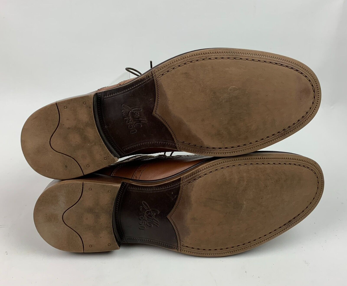 Johnston Murphy J&M Oxford Brown Leather Wingtip Brogue Lace  display picture 2