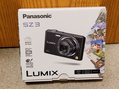 Panasonic LUMIX DMC-SZ3 Black Compact Digital Camera 16.1MP 10x Zoom Tested EUC