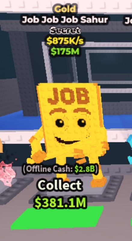 Steal a Brainrot SAB Secret - Job Job Job Sahur + Gold 875K/s