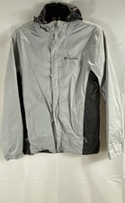 Columbia Men's Watertight II Rain Jacket Gray Omni-Tech Hooded Full Zip XS