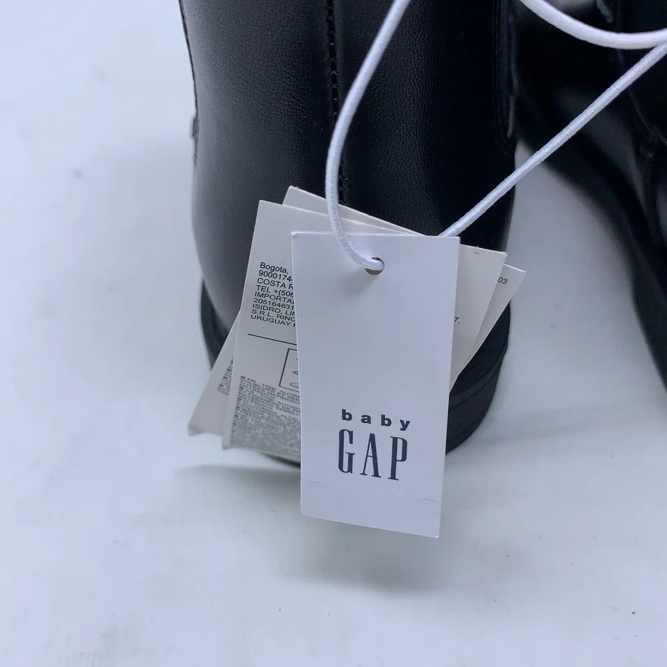 Botas Chelsea Baby Gap para bebés y niños pequeños talla 11 negras de cuero vegano al tobillo nuevas sin caja Foto 3 de 4