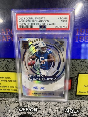 2023 Panini Donruss Elite Anthony Richardson Turn of the Century Auto /249 PSA 9