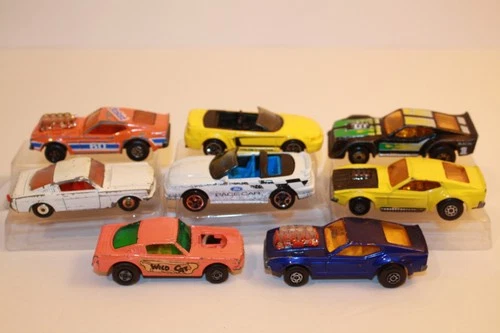 Eight (8) Vintage 1960's - 1990's Matchbox Lesney Ford Mustang Cars