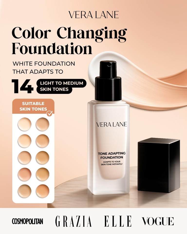Color Changing Foundation for Mature Skin - Self Adjusting, Lightweight ...