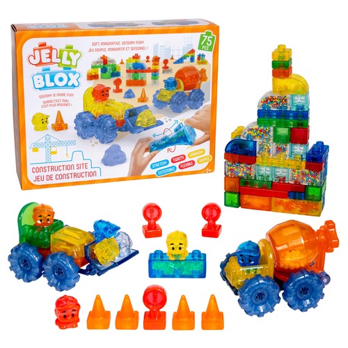 Jelly Blox Construction Site Set | Includes 75 Pieces | Toddler & Preschool B... - Picture 1 of 7