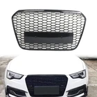 For 2012-2015 Audi A6 C7 S6 Honeycomb Front Bumper Grille RS6 Style Black