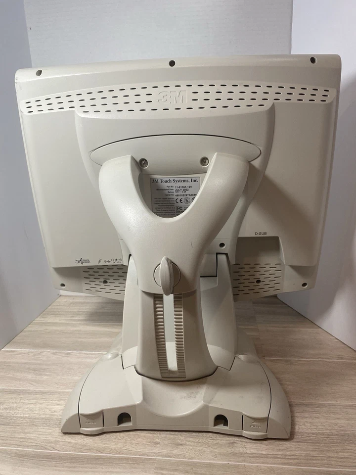 3M MicroTouch Touchscreen Monitor 11-81361-129 AS-IS No Power Cord Vintage 2002 - Image 4 of 4