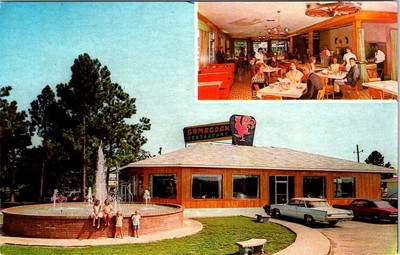 Gamecock Motel & Restaurant, SANTEE, South Carolina Chrome Advertising Postcard