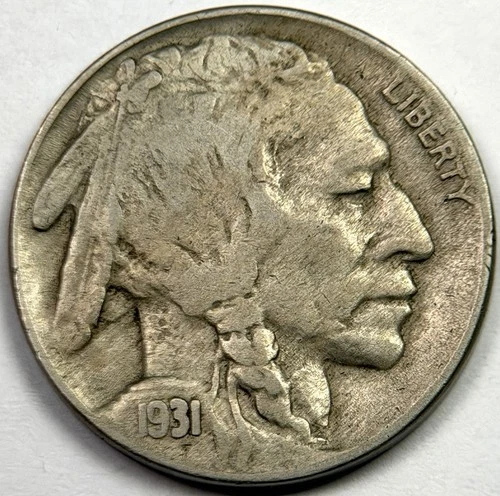 1931-S BUFFALO NICKEL. BEAUTIFUL  CHOICE VERY FINE VF+ EARLY CIRCULATED COIN!