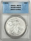 2006 $1 American Silver Eagle ANACS MS70 1 oz 20th Anniversary US Bullion Coin