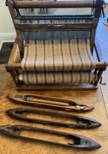 Antique Tabletop Loom 1900's 15.5" x 14.75" x 12.5" Untested Wooden Table Top