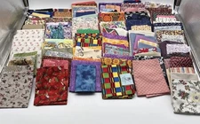 Mixed Lot Of 120 Fat Quarters Cotton Fabric Quilting Variety Brands & Themes #2