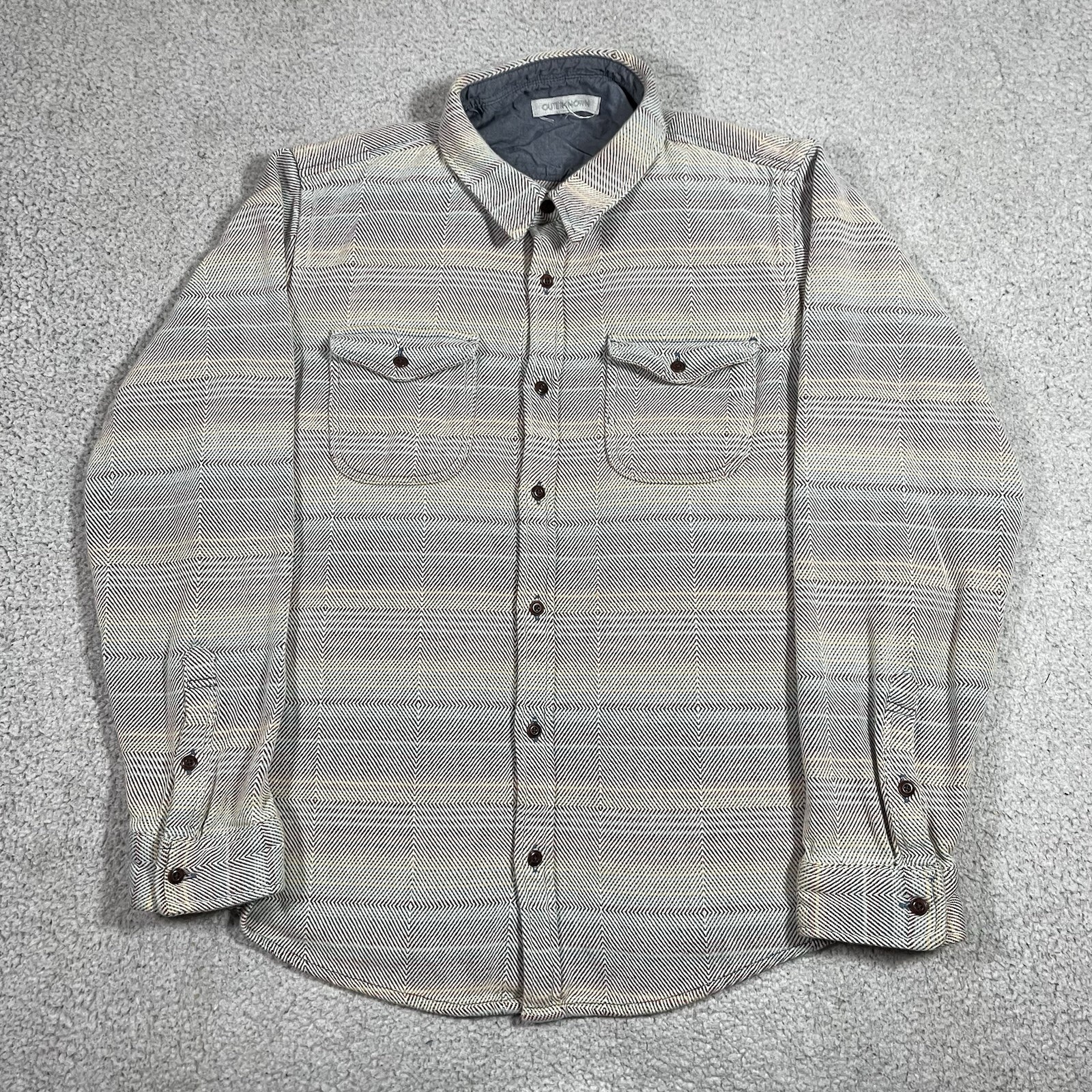 Outerknown Shirt Mens 2XL Blanket Heavy Organic Cotton Shacket Mojave Stripe