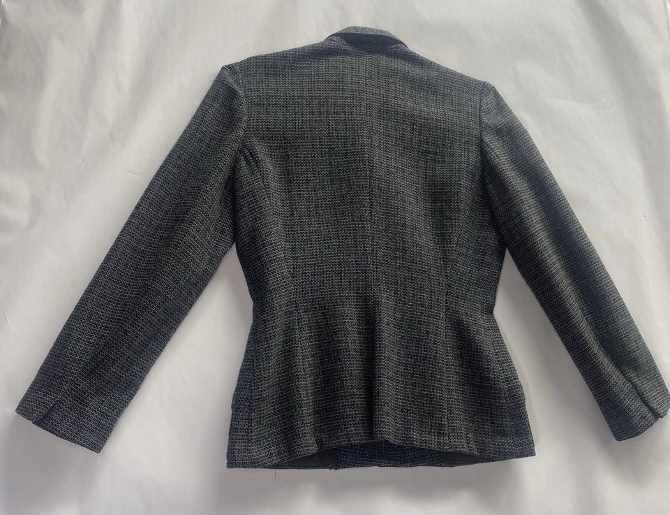 Blazer Vintage Lily Salit Rosa y Verde Texturizado con Forro Verde Oliva Foto 2 de 4