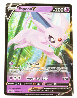 Espeon V Pokemon SWSH201 Black Star Promo Holo NM