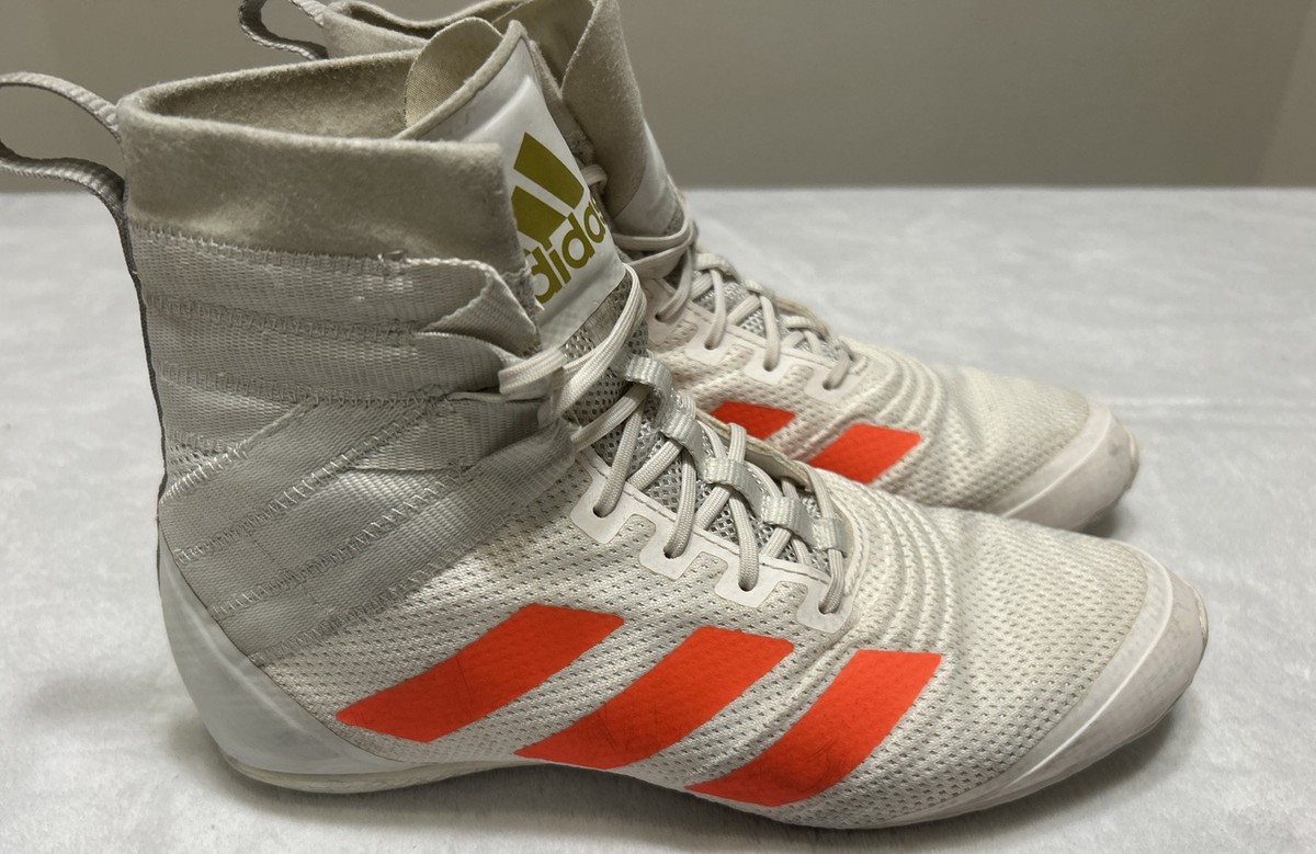 Adidas Speedex 18 Boxing Shoes Men's Size 7 Off-White Solar Red