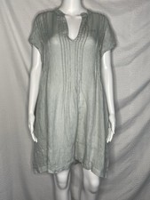 CP shades linen Regina Tunic dress  blue gray coverup vacation resort Beachy