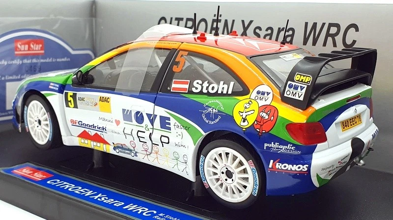 Sun Star escala 1/18 4429 - Citroën Xsara WRC - Rally alemán 2007 #5 M.Stohl Foto 2 de 4
