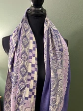 Pashmina Purple Paisley and Floral scarf / wrap / shawl