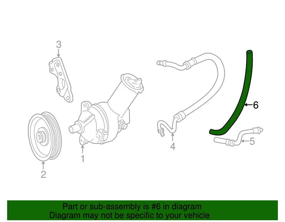 1996-2001 Ford Explorer Ranger Mercury Mountaineer Power Steering Return Hose F7 - Image 2 of 2