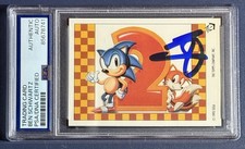 BEN SCHWARTZ SIGNED AUTO 1993 Topps Sonic the Hedgehog #1 Sega Genesis Card PSA