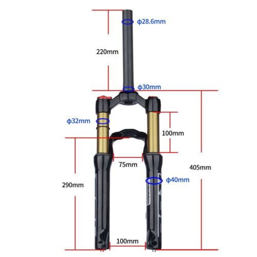 20/24inch MTB Bicycle Fork Barrel Shaft Resilience Front Suspension Air Fork - Picture 14 of 30